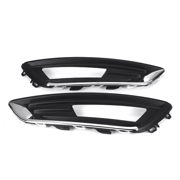 1 Pair LH RH Front Fog Light Lamp Cover Bezel Chrome For Ford Focus 2015-2018