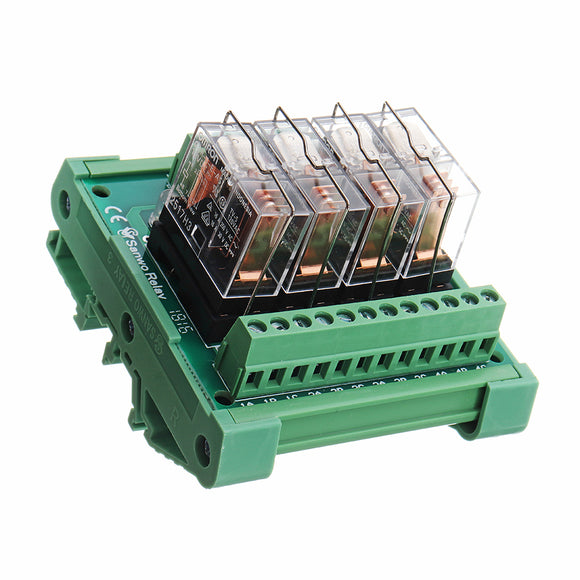 TKG2R-1E-K424 4 Channel Relay Module PLC Amplification Board Controller With Indicator Light DC 12V