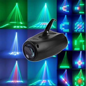 10W 64LED RGBW F5mn Stage Light Crystal Xmas Club DJ Party Disco Laser Lights Lamp