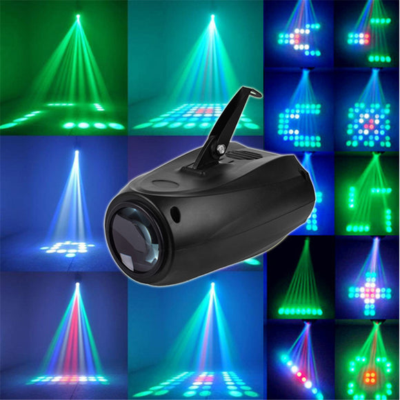 10W 64LED RGBW F5mn Stage Light Crystal Xmas Club DJ Party Disco Laser Lights Lamp