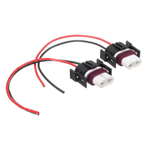 2pcs H11 SMD LED Bulb HID Head Light Wire Ceramic Connector Plug Socket Holder