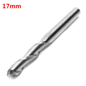 3.175mm 2 Flute 17mm Carbide Spiral Bit End Mill Router CNC Cutting Tool