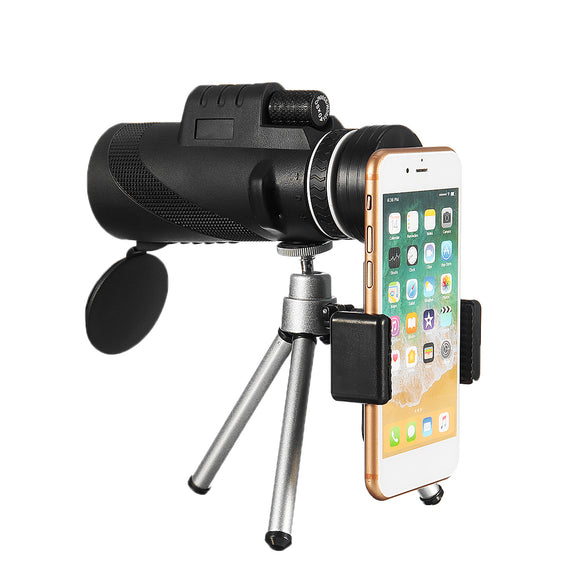 40X60 HD BAK4 Optical Lens Monocular Low Light Level Night Vision Waterproof Phone Telescope