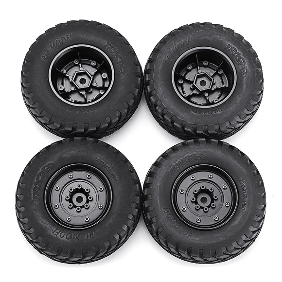 4PCS Rims & Tires RC Car Wheels for HG P408 1/10 RC Car Spare Parts 4ASS-PA008