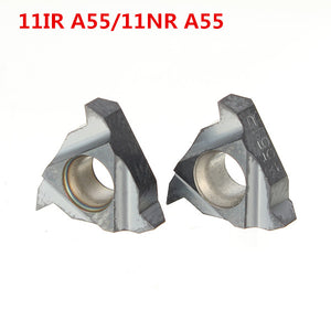 2pcs 11IR A55 / 11NR A55 Carbide Threading Inserts Internal Turning Tool Holder Inserts