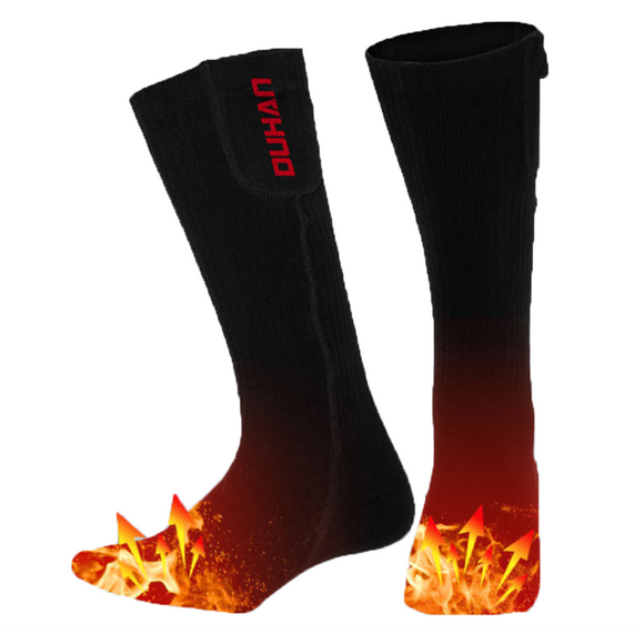 DUHAN Electric Heated Socks Men Women Winter Warm USB Heating Socks Motorcycle Boots Heating Skiing Sock