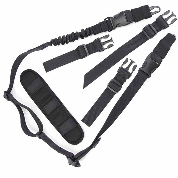 Dual-Point 2 Tactical Sling Swivels Strap Multifunction Mission Adjustable Oblique Crossing Shoulder