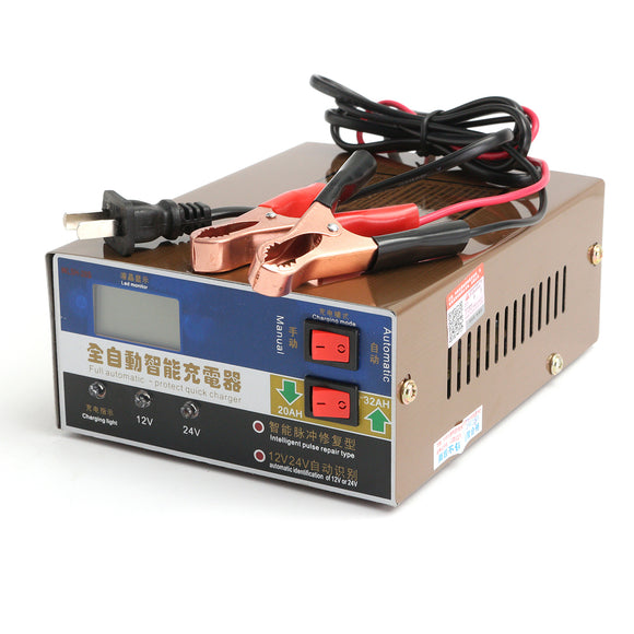 12V/24V 100AH Car Motorcycle Battery Charger Intelligent Pulse Repair Smart