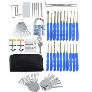 77Pcs All-in-One Unlocking Practice Training Lock Key Extractor Padlock Tool Kit