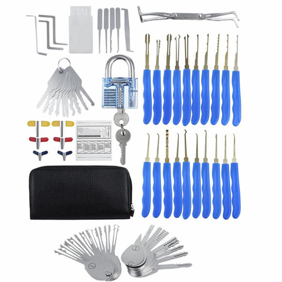 77Pcs All-in-One Unlocking Practice Training Lock Key Extractor Padlock Tool Kit