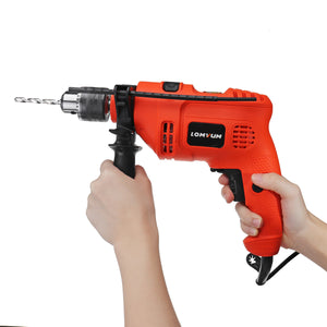 LOMVUM 220V Multi-function 600W Impact Drill Electric Screwdriver Angle Grinder Power Tools Kit