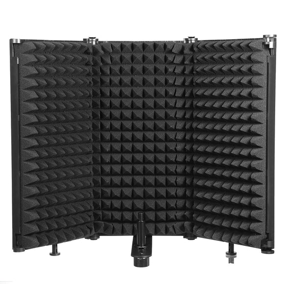 Portable Foldable Microphone Isolation Shield Studio Recording Mic Sound Reflect Foam Panel