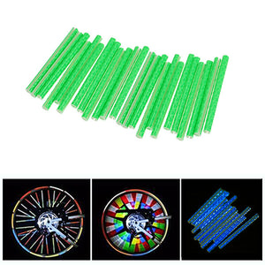 BIKIGHT 12Pcs 75mm Bicycle Wheel Reflective Sticker Wheel Reflector Bike Reflective Cycling