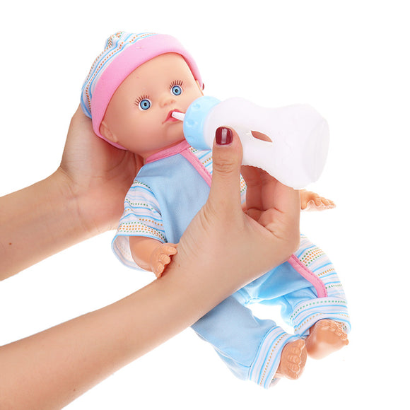 12Inches Lifelike Baby Dolls Smart With Sounds Drinking Water Baby Action Figure Toy
