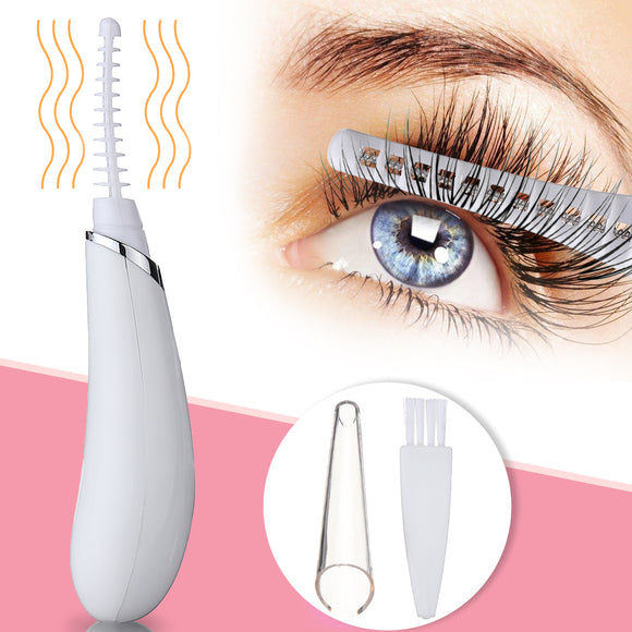 USB Electric Heated Eyelash Curler Long Lasting Eye Lashes Curling Tool With Comb