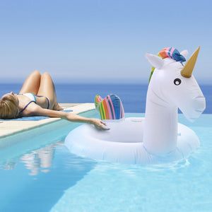 68.9x47.2inch Inflatable Giant Unicorn Summer Swim Pool Ring Float Toy for Adult Raft Swimming Tools