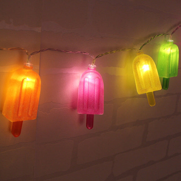 KCASA 1.8M 10 LED Ice Cream String Lights LED Fairy Lights for Festival Christmas kids Dedroom
