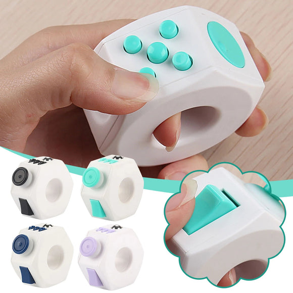 Decompression Fidget Rings Toy Press Magic Anti Stress Cube EDC Hand For Autism ADHD Anxiety Relief Focus Kids Anti-Stress Fidget Toys