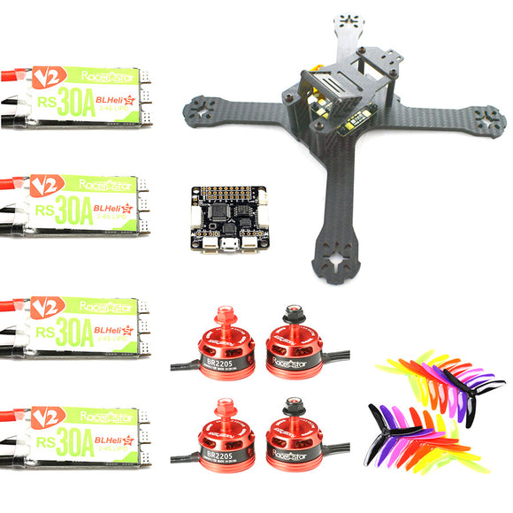 Realacc X210 4mm Frame RC Drone w/ F3 6 DOF Racerstar BR2205 2600KV Motor RS30A V2 Blheli_S 5X4X3 Prop