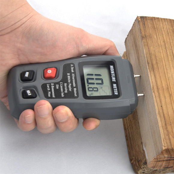 Digital LCD Wood Moisture Temperature Meter Humidity Timber Wood Damp Tester