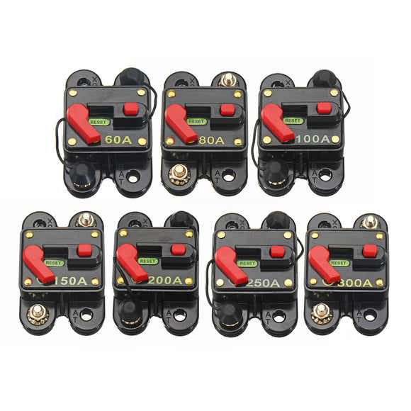 12V-24V DC 60A-300A Home Solar System Waterproof Circuit Breaker Reset Fuse Inverter