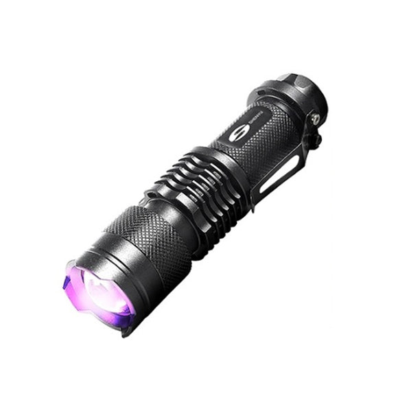 SHENYU SY1003 AA/14500 Flashlight UV 395nm LED Purple Violet Light Detecting Fluorescer Money Multifunction Lamp For Camping Hunting