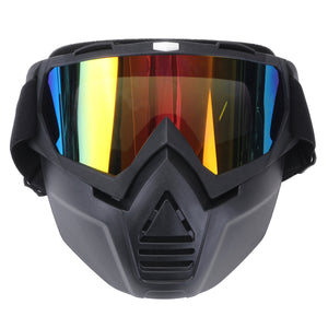 Anti Fog Eyewear Motorcycle Bike Full Face Mask Goggles Len Nose Helmet Shield