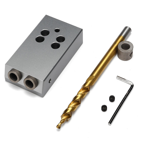 Oblique Hole Locator Kit with 9.5mm Drill Bit Pocket Hole Jig Tool