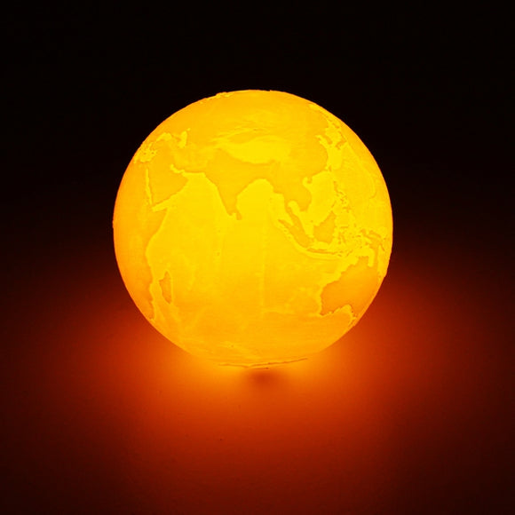 20cm 3D Earth Lamp USB Rechargeable Touch Sensor Color Changing LED Night Light Gift  DC5V