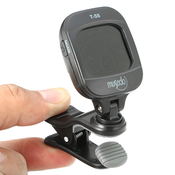 Musedo T-5S Portable Mini Electronic Digital Clip-on Tuner for Guitar Ukulele Violin Bass