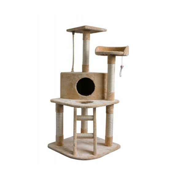 TOPMAX Cat Tree Cat Tower House with Condo Scratching Post Pet Bed Kennels