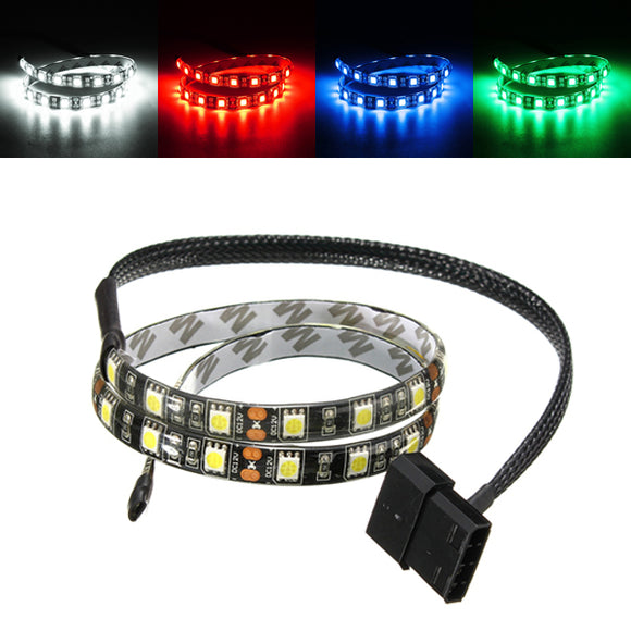 50CM Waterproof 5050 LED Flexible Strip Background Light PC Computer Case DC12V