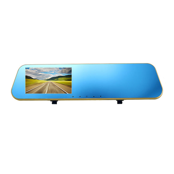 F1C Car DVR Dash Cam Rear View Mirror Camera Backup Video Recorder G-sensor 1080P Dual Lens