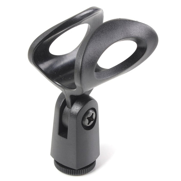Universal Plastic Microphone Clip Clamp Holder Flexible Rubberized Stand Bracket for Microphone
