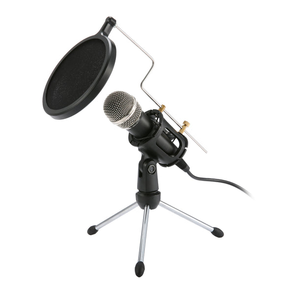Professional Condenser Microphone Stereo Mic With Stand for Phone PC Karaoe Recording Podcasting