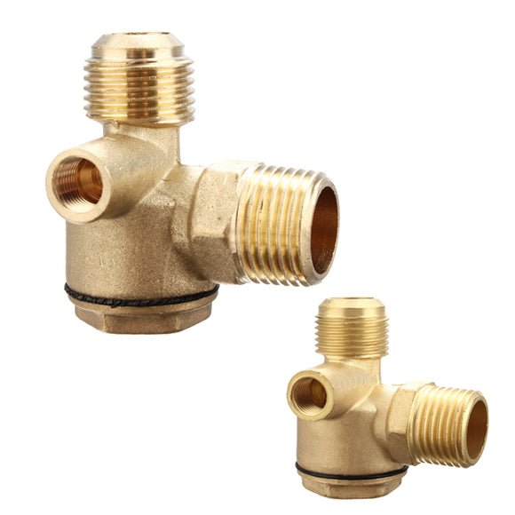 3 Way Air Compressor Spare Parts Male Female Threaded Check Valve Tube Connector