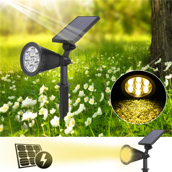 7 LED Solar Powered Waterproof Spotlight Outdoor Lawn Landscape Flood Lamp