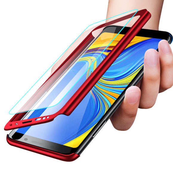 Bakeey 360 Full Body PC Front+Back Cover Protective Case With Screen Protector For Samsung Galaxy A9 2018/A7 2018/A8 2018/A8 Plus 2018