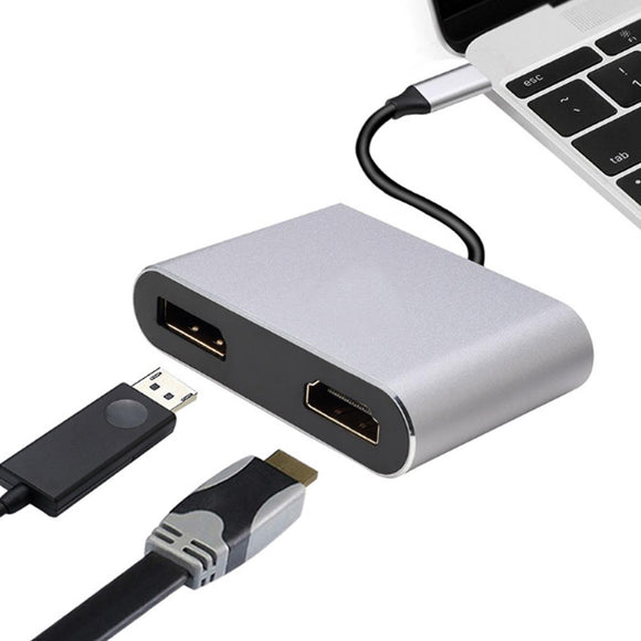 3 Hub USB-C 3.1 Type-c to Display Port DP 4k 60Hz HDMI 30Hz Adapter for Smartphone TV Macbook