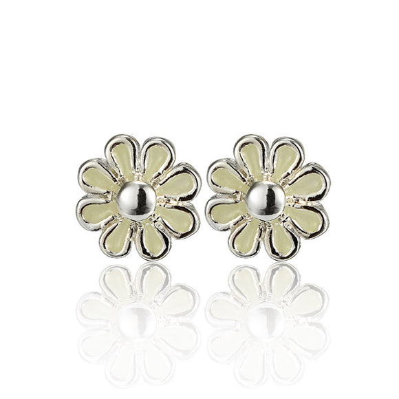 Punk Alloy Daisy Flower Luminous Ear Stud Earrings For Women