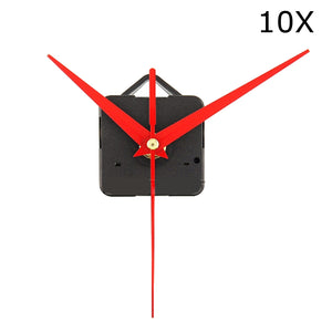 10Pcs DIY Red Triangle Hands Quartz Wall Clock Movement Mechanism