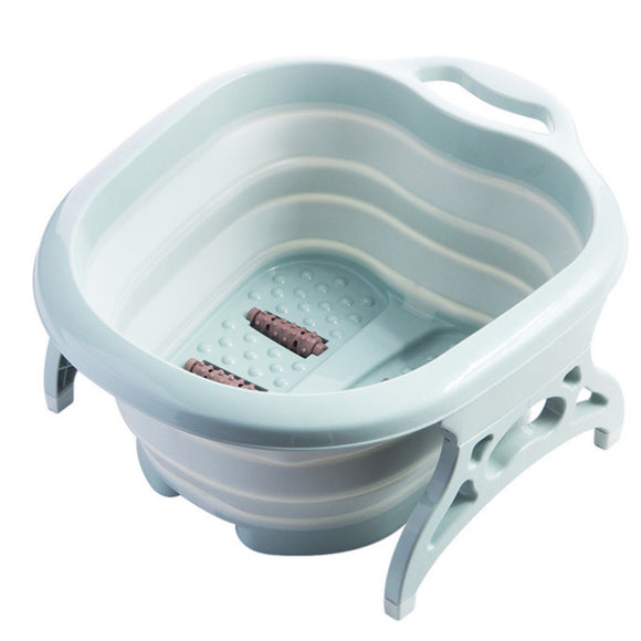 Portable Folding Travel Foot Wash Feet Spa Bubbling Massage Bath Tub Bucket Care