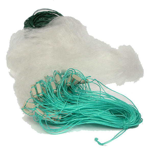 30M x 1.2M Clear White Fishing Fish Trap Monofilament Gill Net Nylon Silk Nets