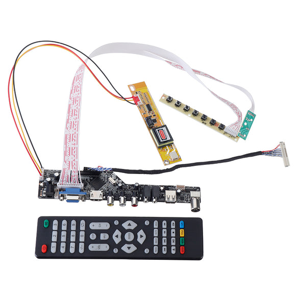 TV+HDMI+VGA+AV+USB+Audio TV LCD Driver Board Controller Board DIY Kit For 15.4 Inch Lp154W01 B154Ew08 B154Ew01 Lp154Wx4 1280X800 LCD