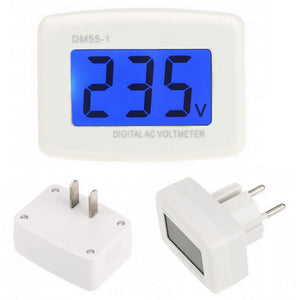 DM55-1 AC 80-300V Voltage Meter US EU Plug Volt Meter LCD Digital Display Voltmeter Tester