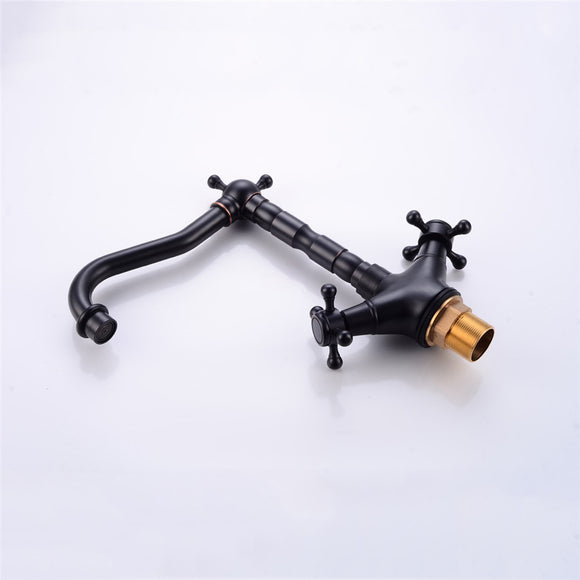Copper ORB Black Double Hot And Cold Kitchen Sink Faucet Basin Faucet