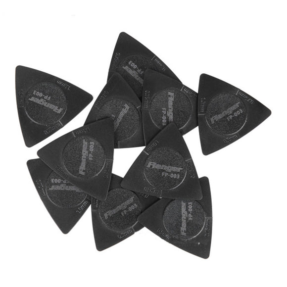 10Pcs Flanger P-003 1.0mm/0.75mm/0.5mm Black Guitar Picks for Acoustic Guitar Bass Ukulele