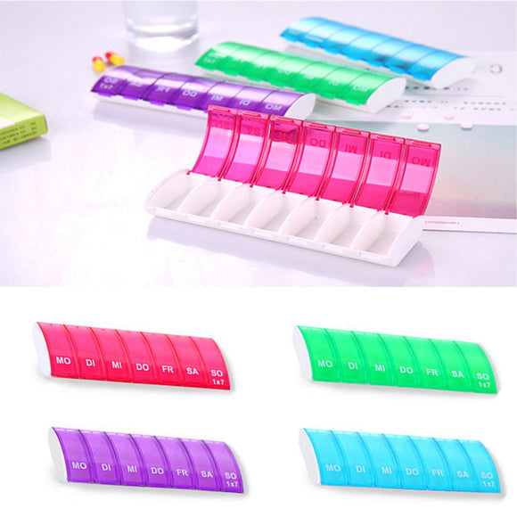 7 Days Weekly Tablet Pill Plastic Storage Box Holder Organizer Container Case Splitters