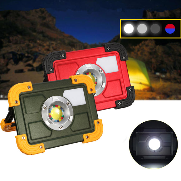 30W COB 4 Mode LED Portable USB Rechargeable Flood Light Spot Hiking Camping Outdoor Work Lamp