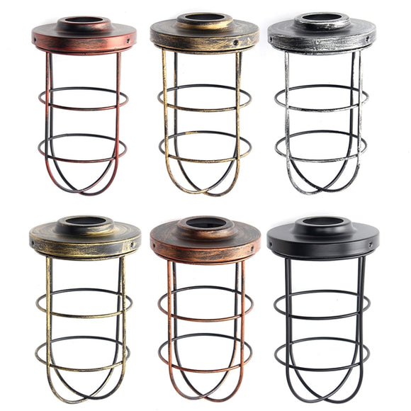 Iron Vintage Ceiling Pendant Light Lamp Cover Long Shape Cage Bar Cafe Lampshade